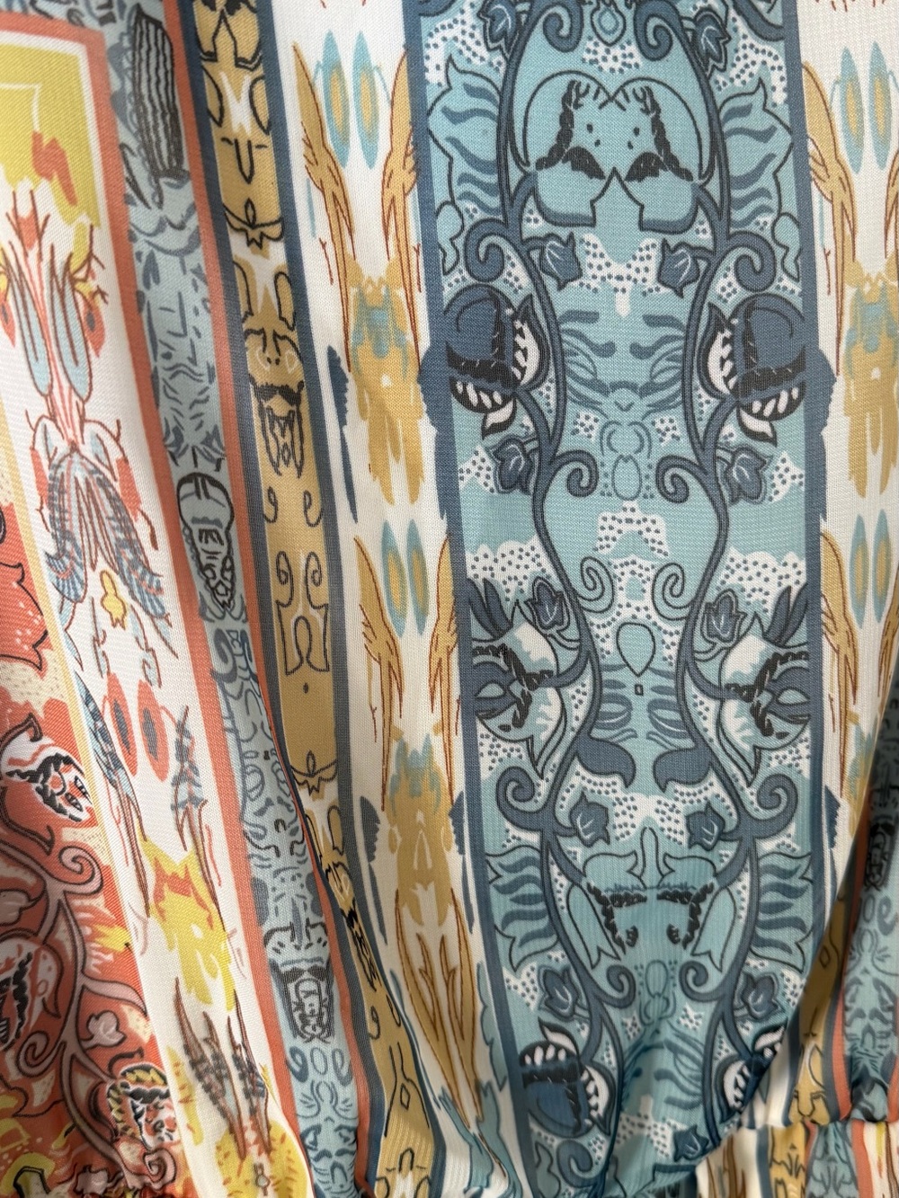 Ricki's Spaghetti-Strap Maxi Dress in Rust, Cream and Blue - Picture 3 of 6